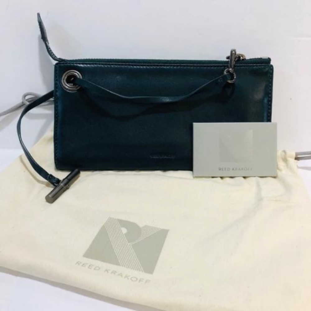 NWT REED KRAKOFF black continental clutch wallet